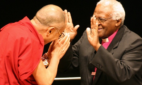 Archbishop Emeritsus Desmond Tutu and the Dalai Lama 