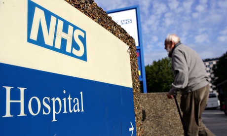 NHS hospital sign
