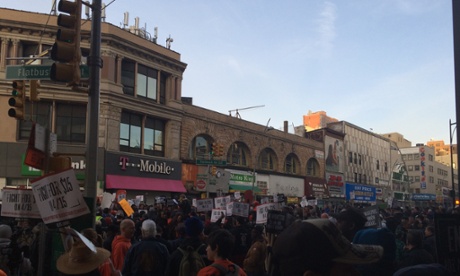 Fight for $15 protesters in Brooklyn on 15 April 2015.