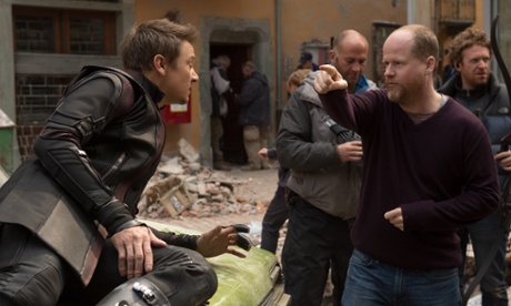 Joss do it: Whedon directs Jeremy Renner, who plays Hawkeye.