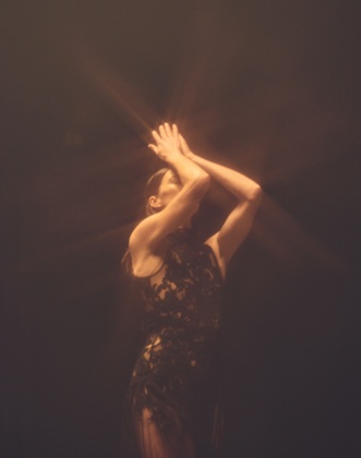 Marie-Agnes Gillot in a costume by Alexander McQueen for a film by Daniel Askill.