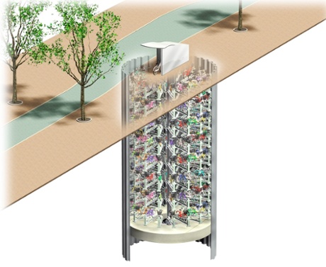 Underground bicycle storage