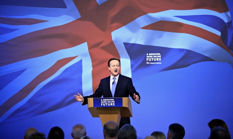 David Cameron at the launch of Conservative 2015 manifesto