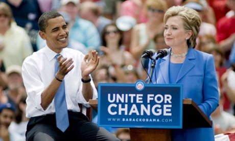 Hillary Clinton with Barack Obama