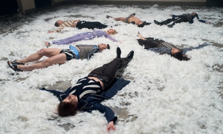 Dancers of Tanztheater Wuppertal in costumes by Prada for a film by Kevin Frilet.