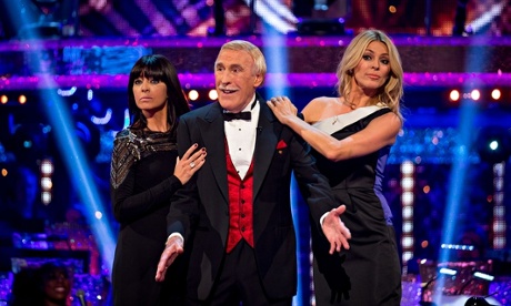 Claudia Winkleman, Sir Bruce Forsyth and Tess Daly in the launch episode of Strictly Come Dancing