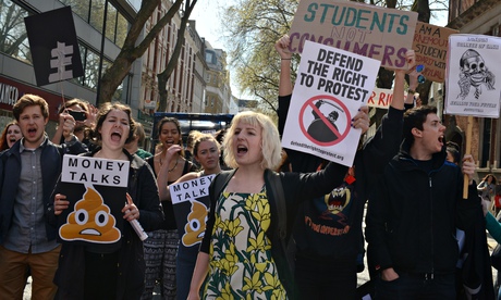 Student protest at the Royal Courts Of Justice