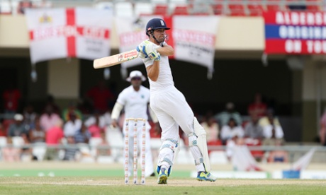 England's Alastair Cook in action.
