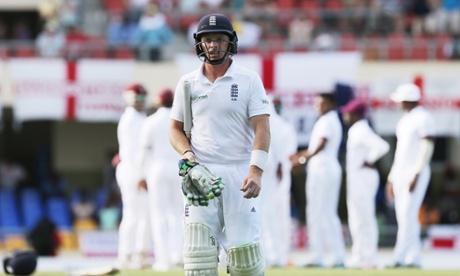 Ian Bell trudges off after being run out.