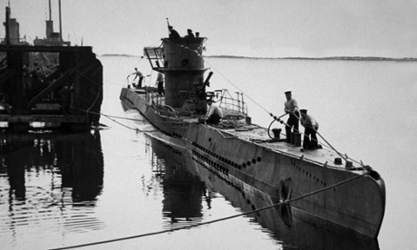 A German submarine during the second world war