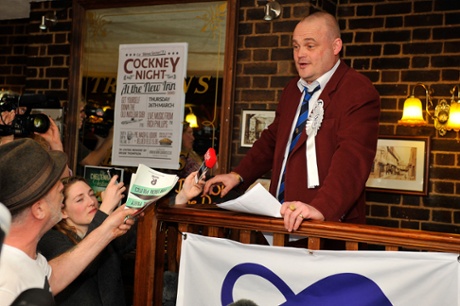 Al Murray meets voters in Sandwich, Kent, where he is standing as FUKP candidate for South Thanet.