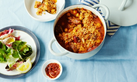 a bowl of Moroccan cassoulet