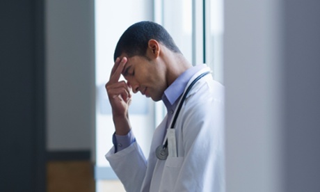 Stressed doctor