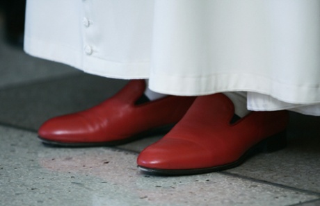Pope Benedict XVI and his definitely-not-Prada red slippers