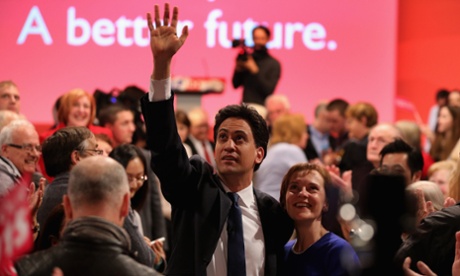Labour leader Ed Miliband and his wife Justine photographed at a rally at Parr Hall in Warrington over the Easter weekend.