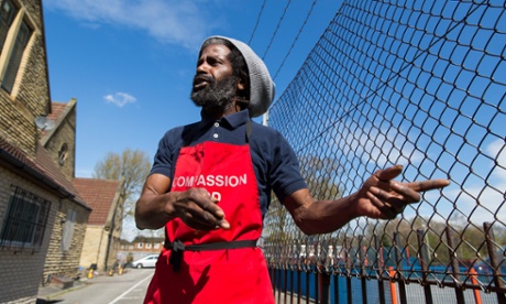 Ray Linton at the compassion food bank in Moss Side.