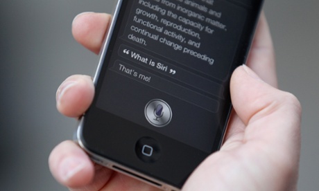 Screenshot of Siri, Apple's voice assistant 