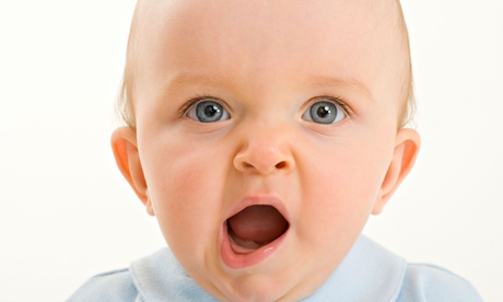 Baby boy 3-6 months yawning