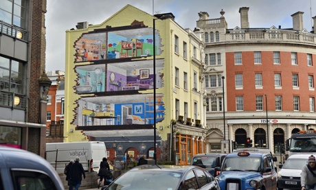 Will Taylor’s 3D-effect painting on a London wall.