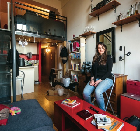 ‘I was surprised to be told that the ‘before’ picture doesn’t look that messy, but that’s the effect of shoving 80% of your crap into groaning cupboards and drawers.’