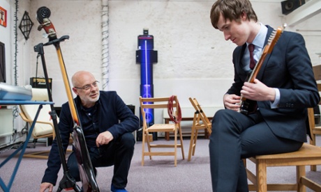 Brian Eno welcomes William Boyd (a.k.a. East India Youth) into his studio.