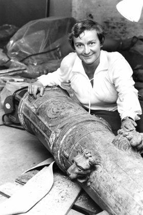Margaret Rule in 1980 after being appointed project director for the lifting of the Mary Rose
