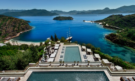The Coliseum Beach Bar at the D-Hotel, near Datça town.