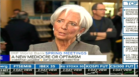 Christine Lagarde on Bloomberg, April 16 2015
