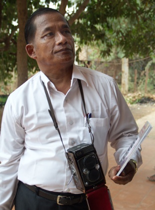 Nhem En at home in Siem Reap.