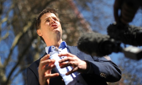 Liberal Democrats leader Nick Clegg on the general election campaign trail