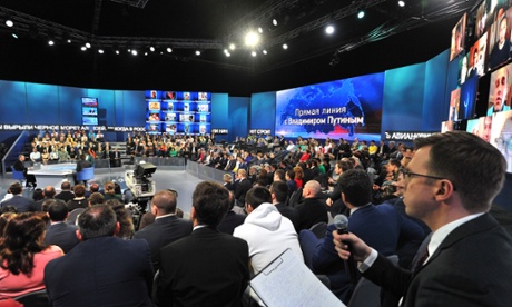 The annual call-in television show to Russian president Vladimir Putin.