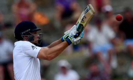 Jos Buttler plays a hook shot on his way to a half century.