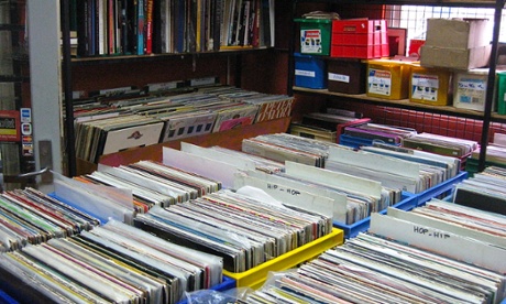 The stacks at Revolve Records, Sydney.