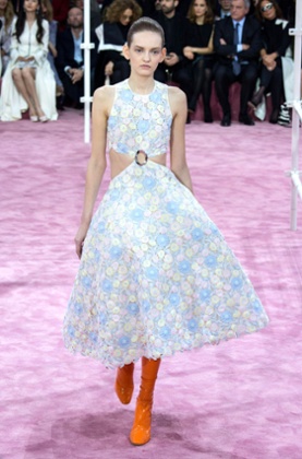 A look from the Christian Dior Spring Summer 2015 haute couture show, also worn on the cover of this month's Vogue.