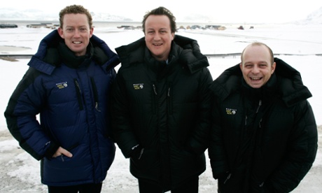 From left: Gregory Barker MP, David Cameron and Steve Hilton in the Arctic in 2006