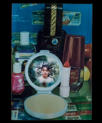 Face in the mirror, 1991, from the archive Found Cambodia.