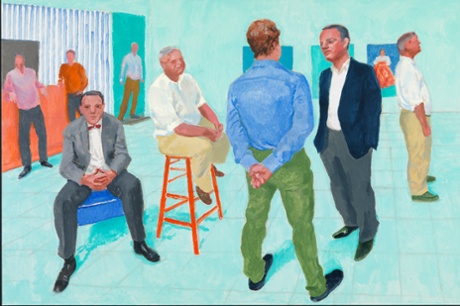 THE GROUP V, 6-11 MAY 2014 by David Hockney. Acrylic on canvas.