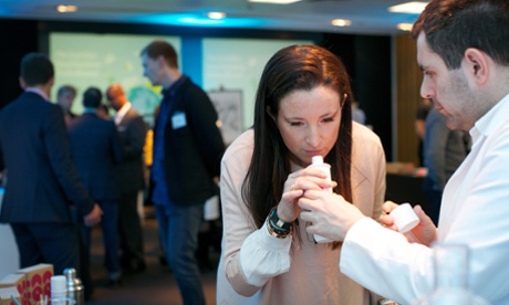 Trade Mission judge Emma Sinclair with Alex Epstein, founder and creator of Concoction and one of the 10 trade mission winners.