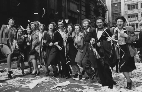 8 May 1945: London crowds celebrate the end of the second world war in Europe.