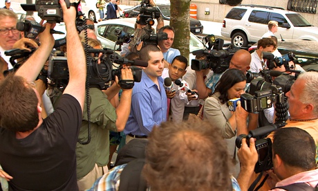 Gilberto Valle amidst media fanfare. 