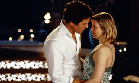 Renee Zellweger as Bridget Jones with Hugh Grant as Daniel