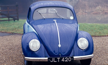A 1947 Volkswagen Beetle designed by Ferdinand Porsche.