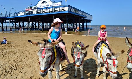 Children's donkey rides at Cleethorpes