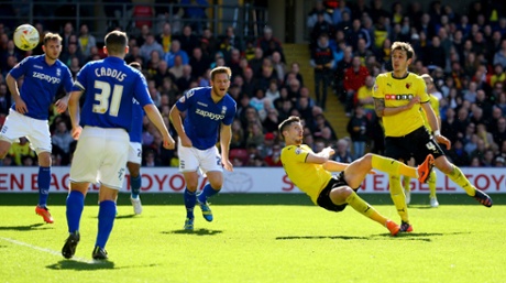 Craig Cathcart scores a sublime overhead goal from an Ikechi cross.