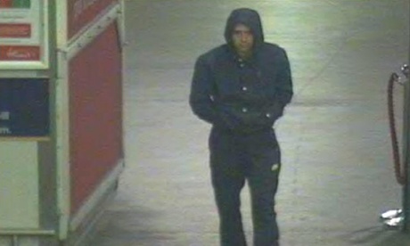 CCTV still showing Fox walking through Euston station in London on 15 April