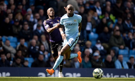 Eliaquim Mangala and Enner Valencia battleon the wing.