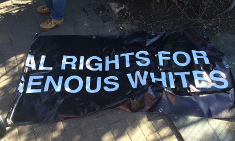 Neo-Nazi banner, Clapton, London