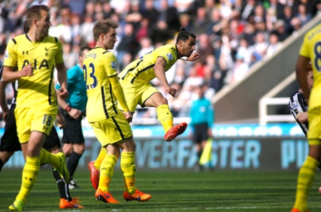 Nacer Chadli scores the first.
