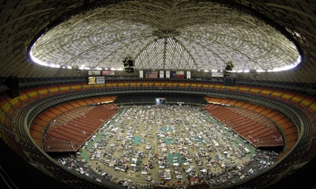 Thousands of victims of hurricane Katrina were given shelter in the Houston Astrodome in 2005.