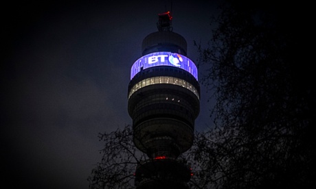 BT Tower during Earth Hour 2015